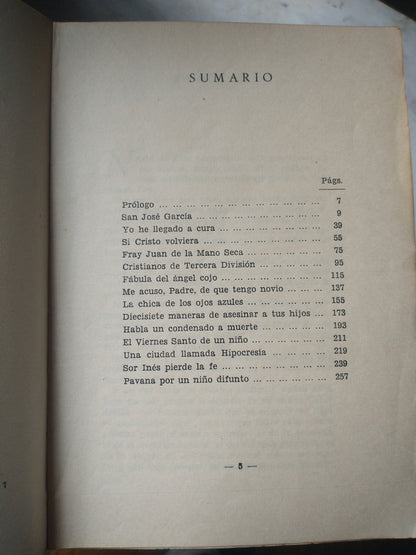 Libro usado en venta: San Jose Garcia de Jose Luis Martin Descalzo; editorial Propaganda Popular Catolica impreso en 1959 envios a todo el mundo.2