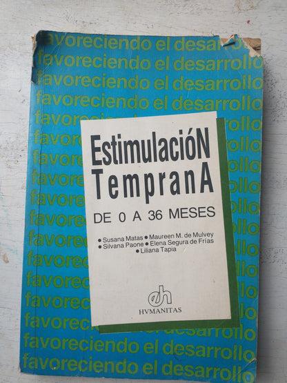 Libro usado en venta: Estimulacion temprana de 0 a 36 meses; editorial Humanitas impreso en 1994 realizamos envios a todo el mundo.1