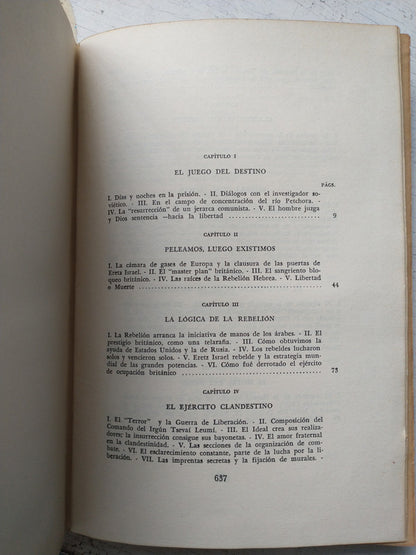 Libro usado en venta: La rebelion en Tierra Santa de Menajem Beguin; editorial Santiago Rueda impreso en 1951 realizamos envios a todo el mundo.3