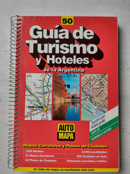 Libro usado en venta: Guia de Turismo y hoteles en la Argentina; editorial Automapa impreso en 2000 realizamos envios a todo el mundo.1