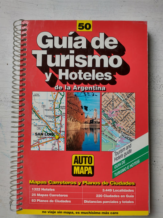 Libro usado en venta: Guia de Turismo y hoteles en la Argentina; editorial Automapa impreso en 2000 realizamos envios a todo el mundo.1
