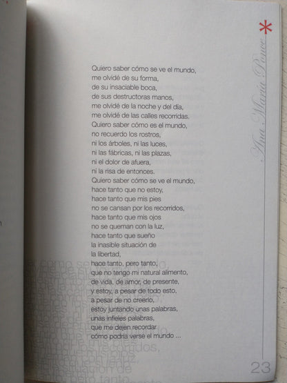 Libro usado en venta: Poemas de Ana Maria Ponce; impreso en 2004 realizamos envios a todo el mundo.3