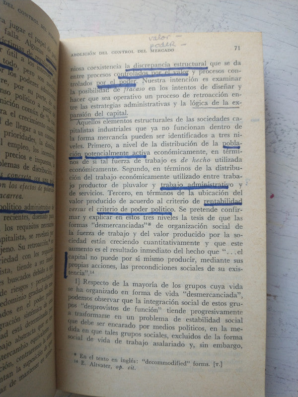 Libro usado en venta: El estado en el capitalismo contemporaneo de Heinz Rudolf Soontag - Hector Valecillos; editorial Siglo XXI impreso en 1977.3
