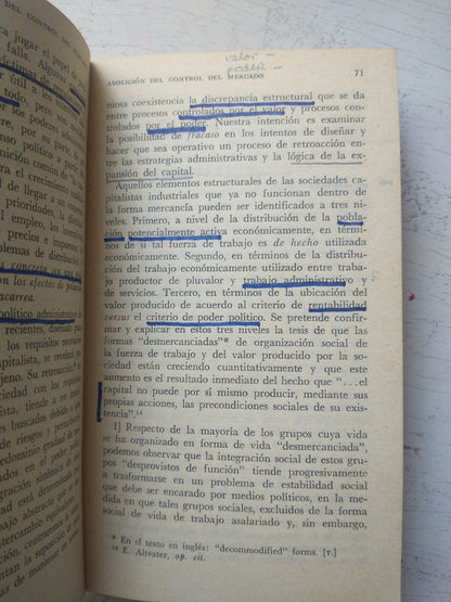 Libro usado en venta: El estado en el capitalismo contemporaneo de Heinz Rudolf Soontag - Hector Valecillos; editorial Siglo XXI impreso en 1977.3