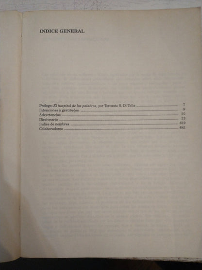 Libro usado en venta: Diccionario de ciencias sociales y politicas de Torcuato S Di Tella; editorial Punto Sur impreso en 1989 envios a todo el mundo.2