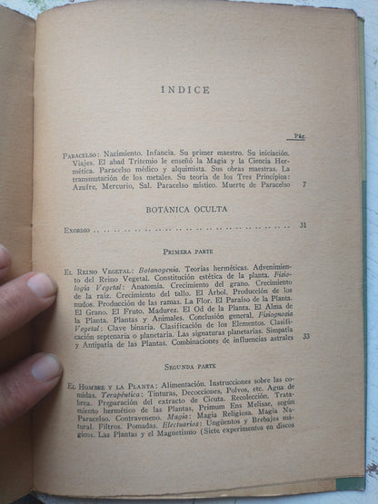 Libro usado en venta: La plantas magicas de Paracelso; editorial Kier impreso en 1971 realizamos envios a todo el mundo.3