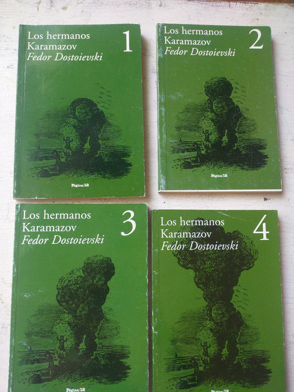 Libro usado en venta: Los hermanos Karamazov - (4 Tomos) de Fiodor Dostoievski (Dostoyevski); editorial Pagina 12 impreso en 2008.1