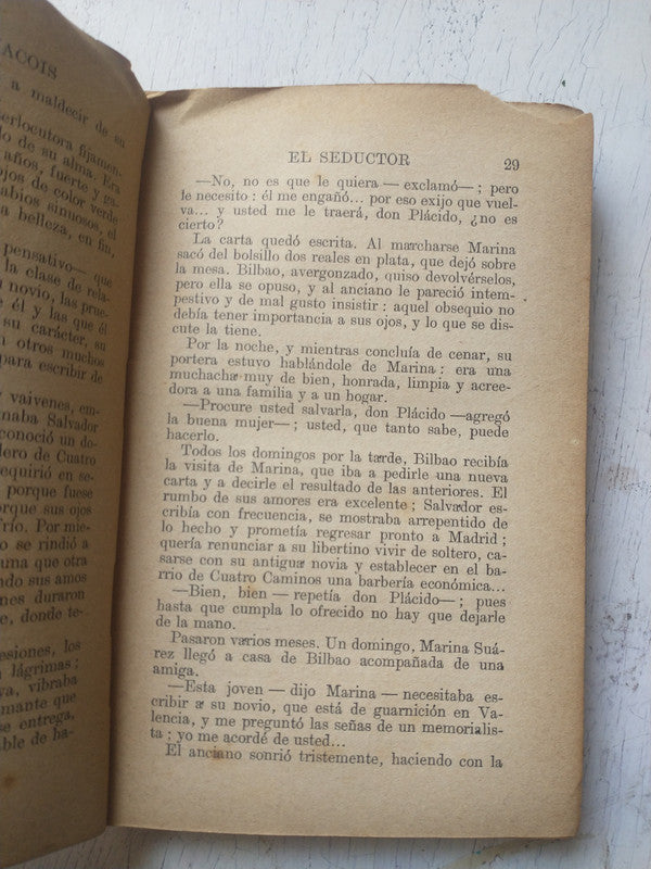 Libro usado en venta: El seductor de Eduardo Zamacois; editorial Ramon Sopena impreso en _ realizamos envios a todo el mundo.3