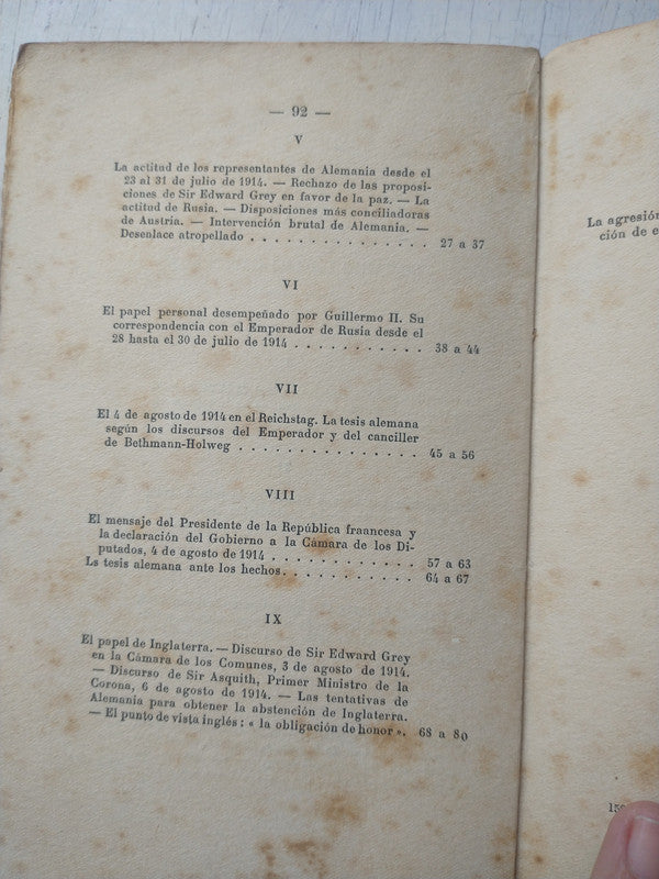 Libro usado en venta: La agresion Alemana de Charles Rep; editorial Libreria de la Vda de Ch Bouret impreso en 1915 realizamos envios a todo el mundo.3