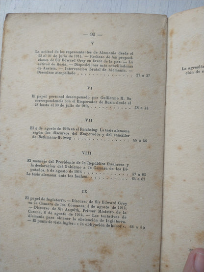 Libro usado en venta: La agresion Alemana de Charles Rep; editorial Libreria de la Vda de Ch Bouret impreso en 1915 realizamos envios a todo el mundo.3