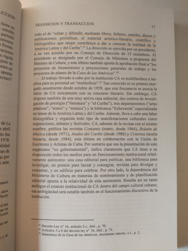 Libro usado en venta: Transicion y transaccion de Nadia Lie; editorial Hispamerica impreso en 1996 realizamos envios a todo el mundo.2