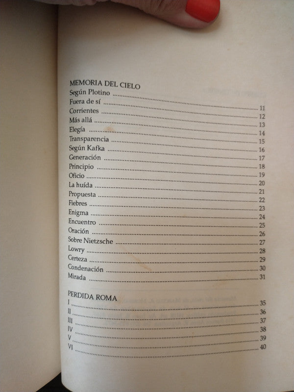 Libro usado en venta: Memoria del cielo - Poemas de Marcelo A. Moreno; editorial Ultimo Reino impreso en 1991 realizamos envios a todo el mundo.3