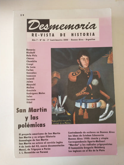 Libro usado en venta: Desmemoria - A?o 7 N? 26 de Revista; impreso en 2000 realizamos envios a todo el mundo.1