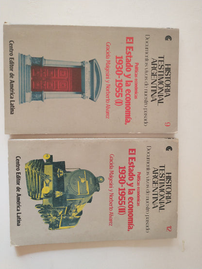 Libro usado en venta: El estado y la economia, 1930-1955 (Vol. I y II) de Graciela Malgesini - Norberto Alvarez; Centro Editor de America Latina 1983.1