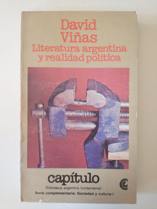 Libro usado en venta: Literatura argentina y realidad politica de David Viñas; editorial Centro Editor de America Latina impreso en 1982.1
