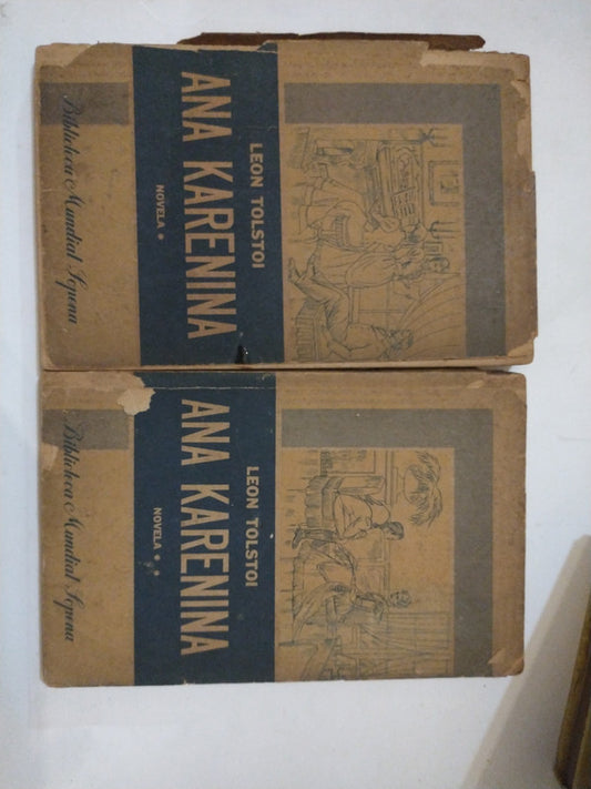 Libro usado en venta: Ana Karenina (2 Tomos) de Leon Tolstoi (Leo Tolstoy); editorial Ramon Sopena impreso en 1944 realizamos envios a todo el mundo.1