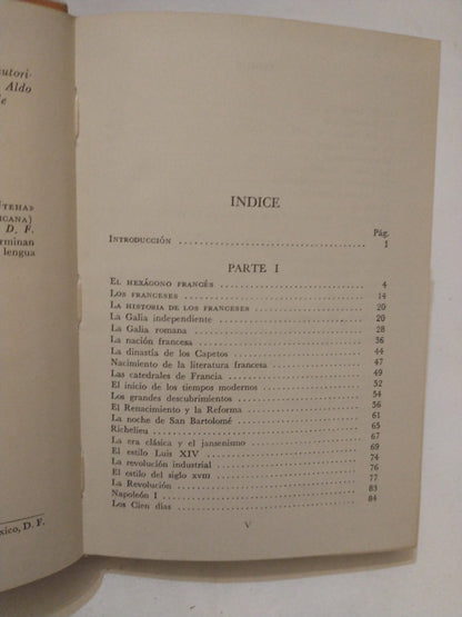 Libro usado en venta: Francia - 9-Geografia de Bruno Romani; editorial U.T.E.H.A. impreso en 1964 realizamos envios a todo el mundo.3