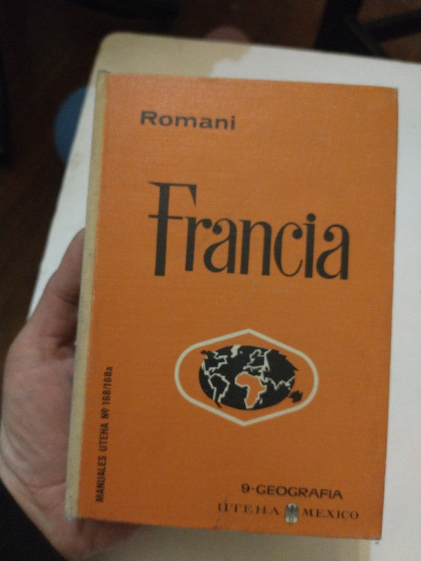 Libro usado en venta: Francia - 9-Geografia de Bruno Romani; editorial U.T.E.H.A. impreso en 1964 realizamos envios a todo el mundo.1