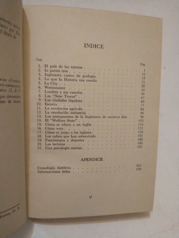 Libro usado en venta: Inglaterra - 9-Geografia de Umberto Morra; editorial U.T.E.H.A. impreso en 1964 realizamos envios a todo el mundo.3