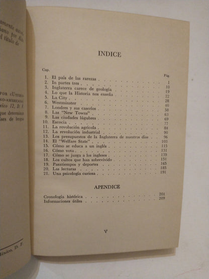 Libro usado en venta: Inglaterra - 9-Geografia de Umberto Morra; editorial U.T.E.H.A. impreso en 1964 realizamos envios a todo el mundo.3