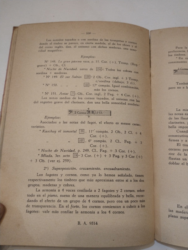 Libro usado en venta: Principios de orquestacion de Nicolas Rimsky - Korsakov; editorial Ricordi impreso en 1954 realizamos envios a todo el mundo.3