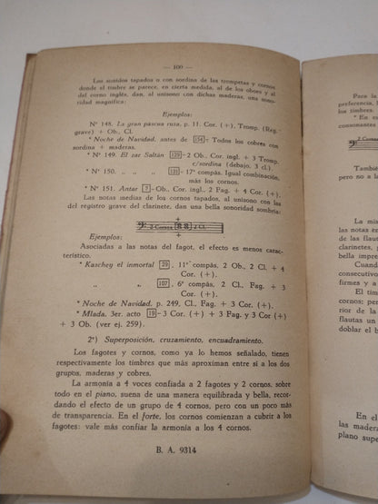 Libro usado en venta: Principios de orquestacion de Nicolas Rimsky - Korsakov; editorial Ricordi impreso en 1954 realizamos envios a todo el mundo.3