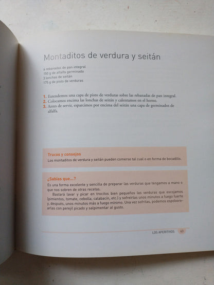 Libro usado en venta: Aperitivos vegetarianos de Hilda Parisi; editorial Oceano impreso en 2007 realizamos envios a todo el mundo.3