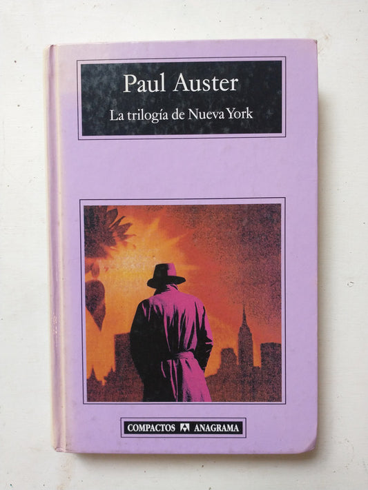 Libro usado en venta: La trilogia de Nueva York de Paul Auster; editorial Anagrama impreso en 1996 realizamos envios a todo el mundo.1