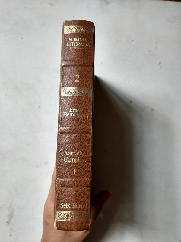 Libro usado en venta: Obras completas - Tomo 2 - Narrativa completa de Ernest Hemingway; editorial Seix Barral impreso en 1986 envios a todo el mundo.3