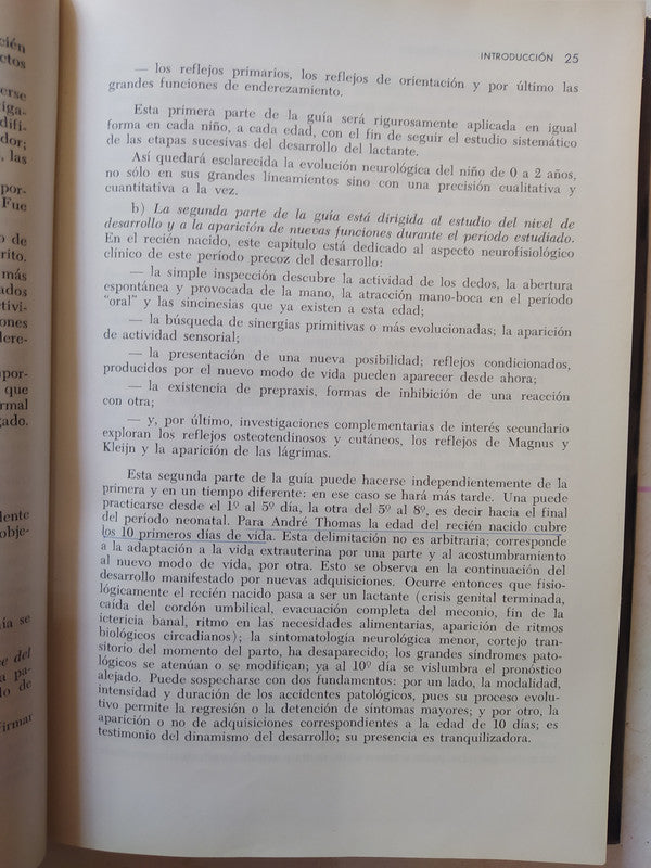 Libro usado en venta: Desarrollo neurologico del recien nacido de termino y prematuro de Saint-Anne Dargassies; Panamericana impreso en 1977.3