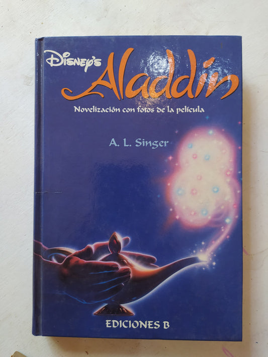 Libro usado en venta: Aladdin - Novelizacion con fotos de la pelicula de A. L. Singer; editorial Ediciones B impreso en 1993 envios a todo el mundo.1