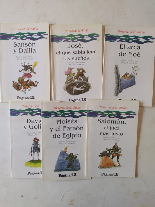Libro usado en venta: 7 libros de Historias de la Biblia de Graciela Montes; editorial Pagina 12 impreso en 1997 realizamos envios a todo el mundo.1