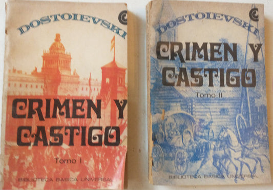 Libro usado en venta: Crimen y castigo - (2 Tomos) de Fiodor Dostoievski (Dostoyevski); editorial Centro Editor de America Latina impreso en 1969.1