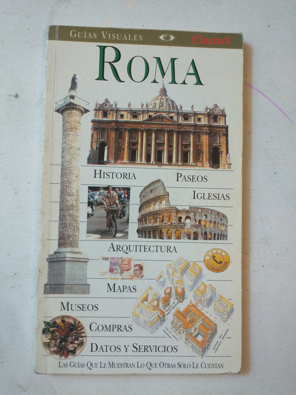 Libro usado en venta: Roma de Guias Visuales; editorial AGEA impreso en 1998 realizamos envios a todo el mundo.1