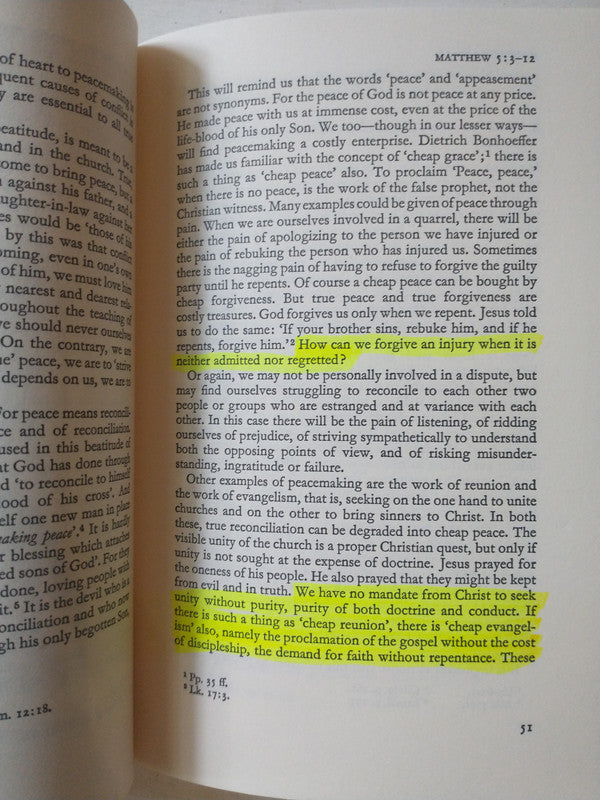 Libro usado en venta: The Message of the Sermon on the Mount de John R. W. Stott; editorial InterVarsity Press impreso en 1978 envios a todo el mundo.3