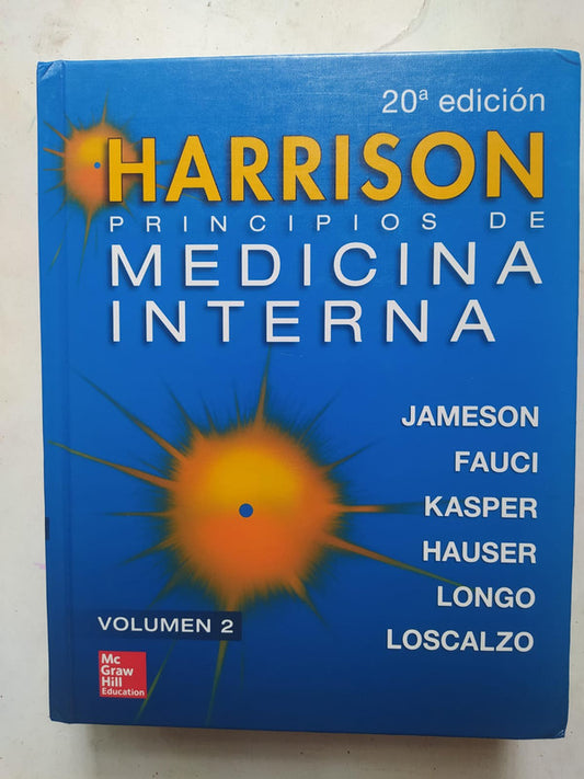 Libro usado en venta: Principios de medicina interna - Vol. 2 (20? Edicion) de Harrison; editorial McGraw-Hill impreso en 2018 envios a todo el mundo.1