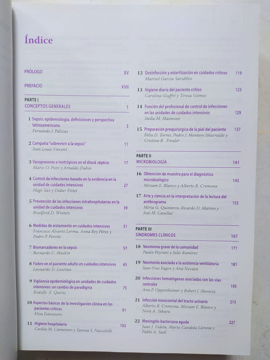 Libro usado en venta: Infectologia critica de Carina Balasini; editorial Panamericana impreso en 2015 realizamos envios a todo el mundo.1