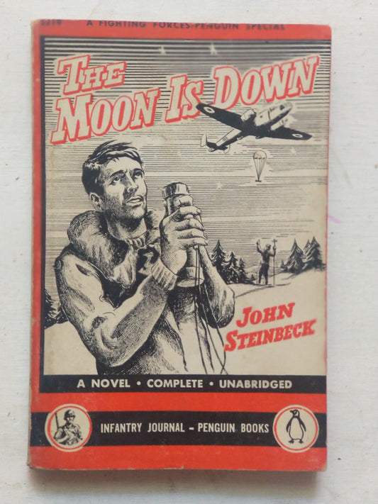 Libro usado en venta: The moon is down de John Steinbeck; editorial Penguin Books impreso en 1943 realizamos envios a todo el mundo.1