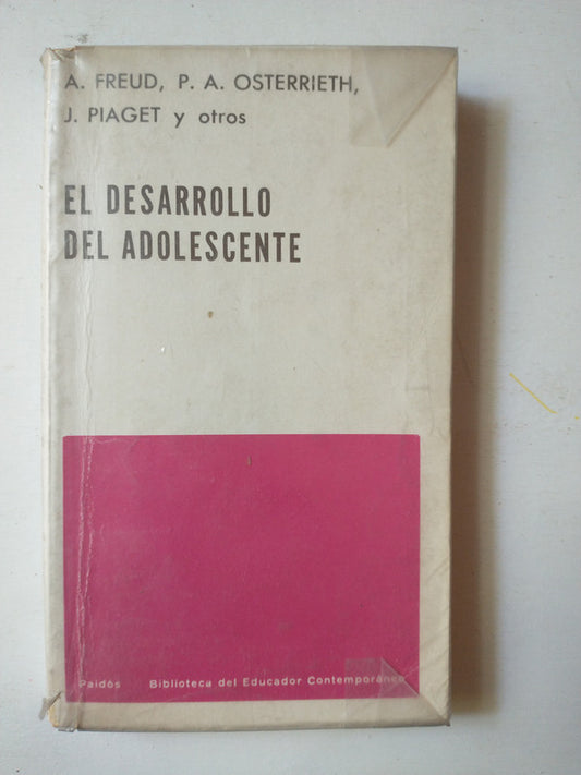 Libro usado en venta: El desarrollo del adolescente de A. Freud - Piaget y otros; editorial Paidos impreso en 1977 realizamos envios a todo el mundo.1