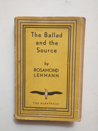 Libro usado en venta: The Ballad and the Source de Rosamond Lehmann; editorial The Albatross impreso en 1947 realizamos envios a todo el mundo.1