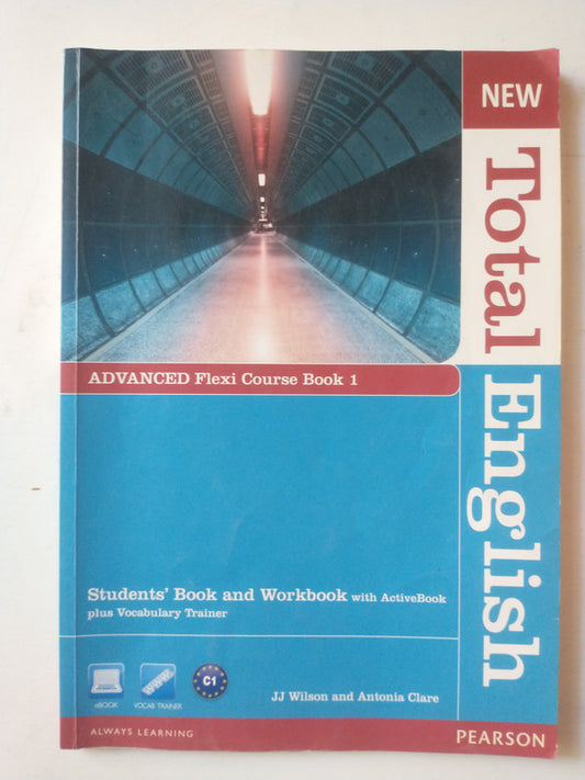 Libro usado en venta: New Total English (Students' Book and Workbook) de J.J. Wilson and Antonia Clare; editorial Pearson impreso en 2012.1