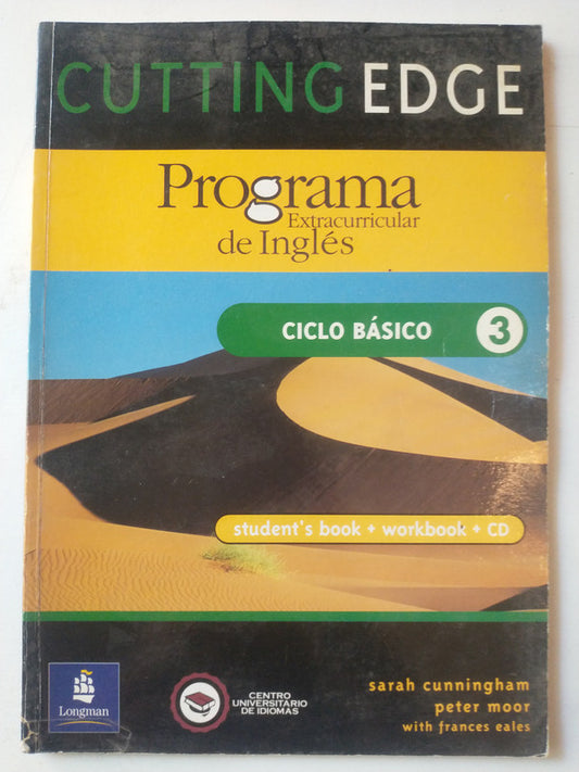 Libro usado en venta: Cutting edge (Students' Book + Workbook) Ciclo basico 3; editorial Longman impreso en 2005 realizamos envios a todo el mundo.1