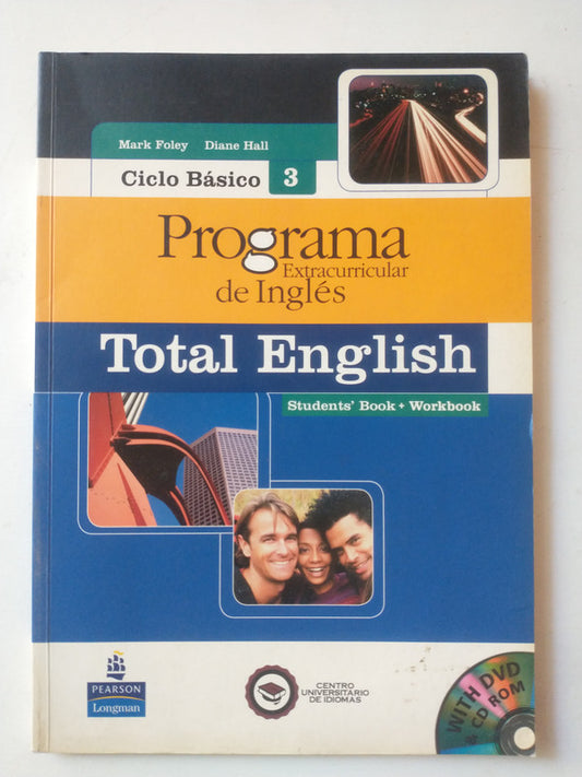 Libro usado en venta: Total English (Students' Book + Workbook) Ciclo basico 3 de Mark Foley - Diane Hall; editorial Longman impreso en 2008.1