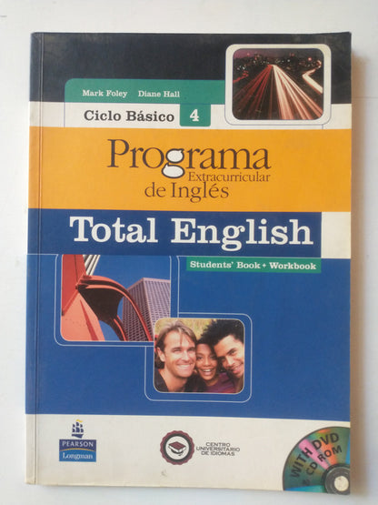 Libro usado en venta: Total English (Students' Book + Workbook) Ciclo basico 4 de Mark Foley - Diane Hall; editorial Longman impreso en 2008.1