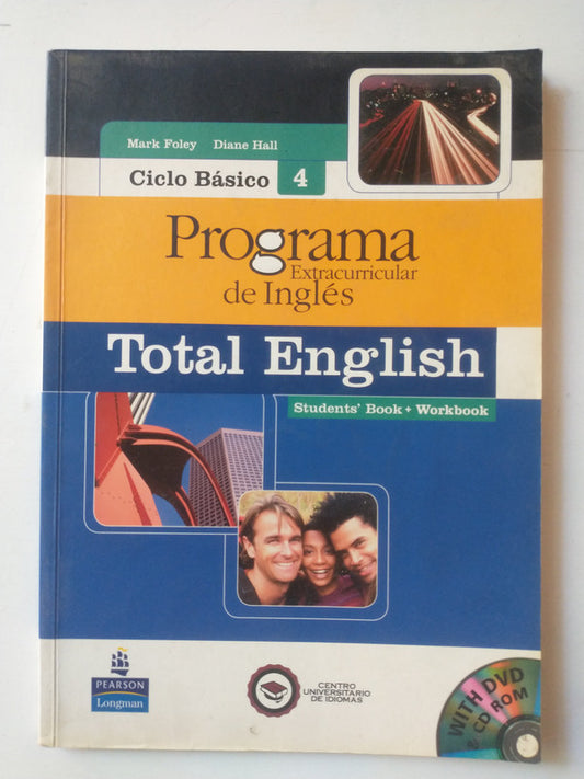 Libro usado en venta: Total English (Students' Book + Workbook) Ciclo basico 4 de Mark Foley - Diane Hall; editorial Longman impreso en 2008.1
