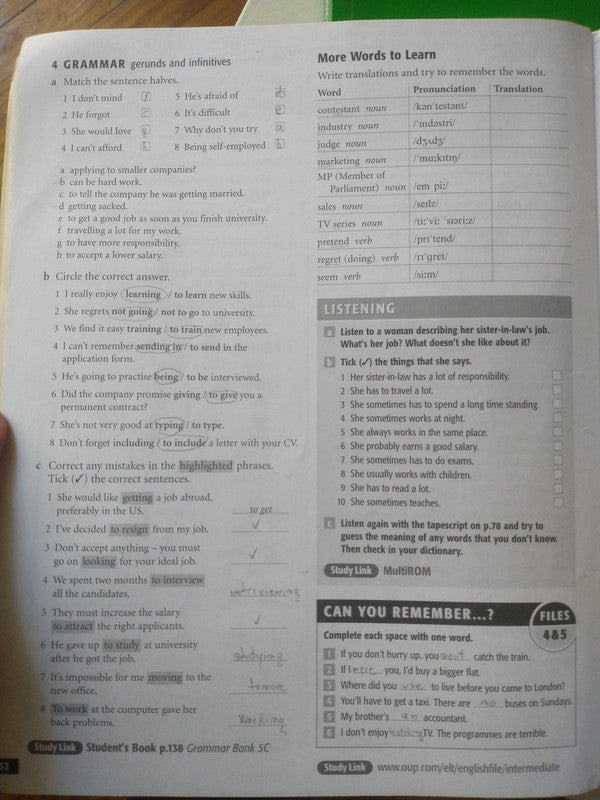 Libro usado en venta: New English File - Intermediate (Teacher's Book + Students' Book + Workbook); editorial Oxford University Press impreso en 2014.3