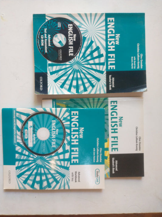 Libro usado en venta: New English File - Advanced (Teacher's Book + Students' Book + Workbook); editorial Oxford University Press impreso en 2015.1