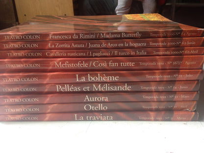 Libro usado en venta: Teatro Colon (Temporada 1999-2000) 11 Vol. de Revista; editorial Artes Graficas Corin Luna impreso en 1999.2