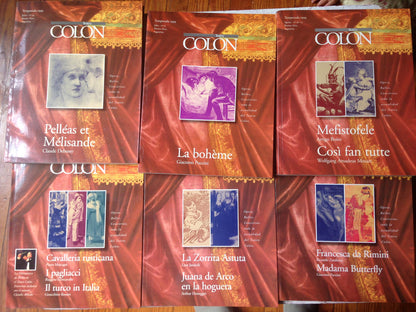 Libro usado en venta: Teatro Colon (Temporada 1999-2000) 11 Vol. de Revista; editorial Artes Graficas Corin Luna impreso en 1999.1