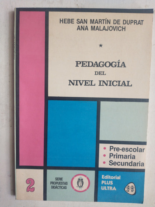 Libro usado en venta: Pedagogia del nivel inicial; editorial Plus Ultra impreso en 1993 realizamos envios a todo el mundo.1